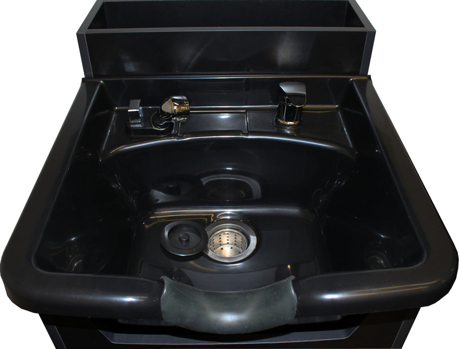 Shampoo Cabinet with Sink, Black