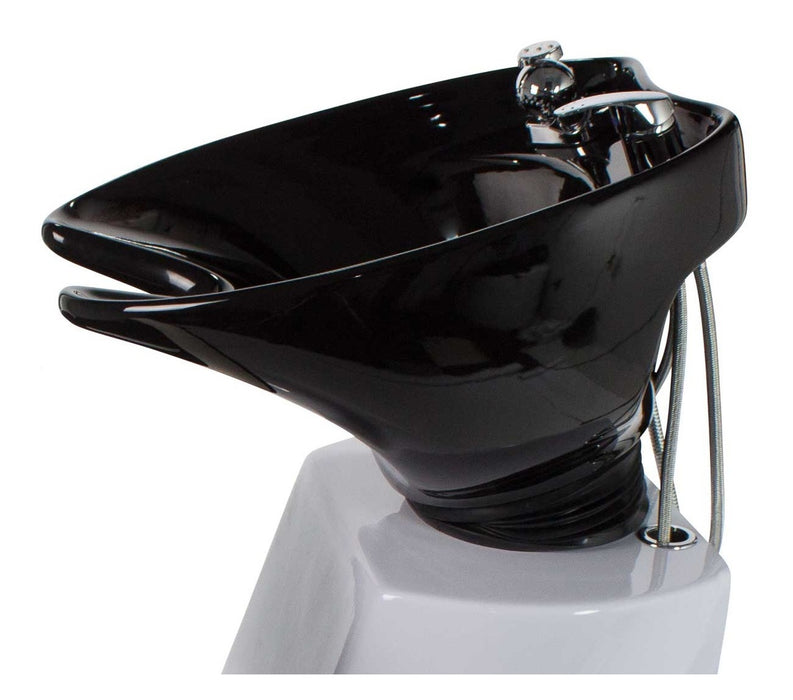 Tilting Porcelain Shampoo Bowl, Black