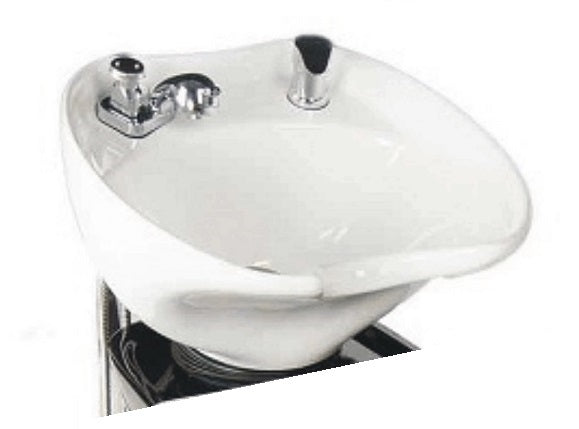 Titling Porcelain Shampoo Bowl, White