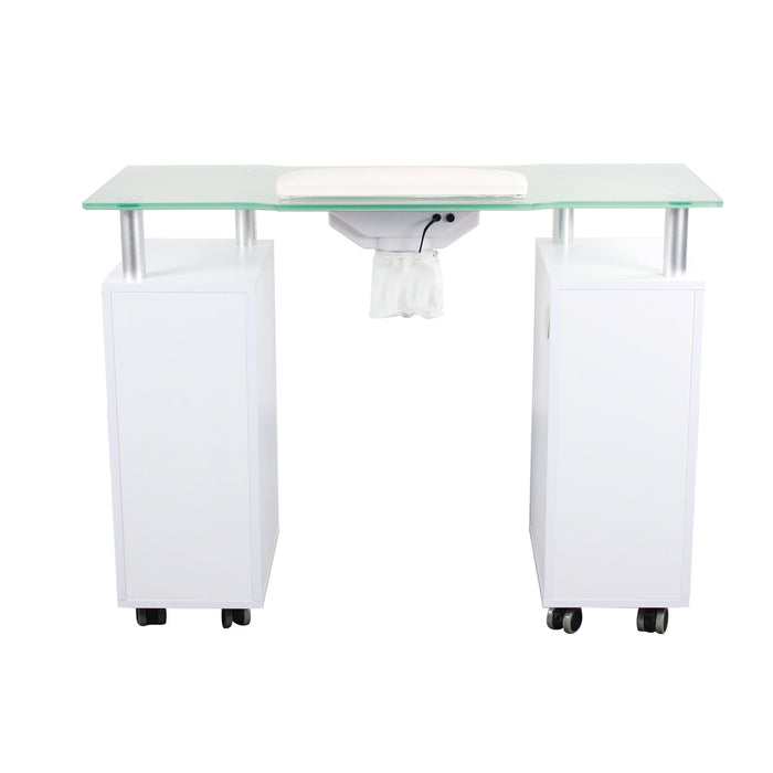 Manicure Table with Glass Top